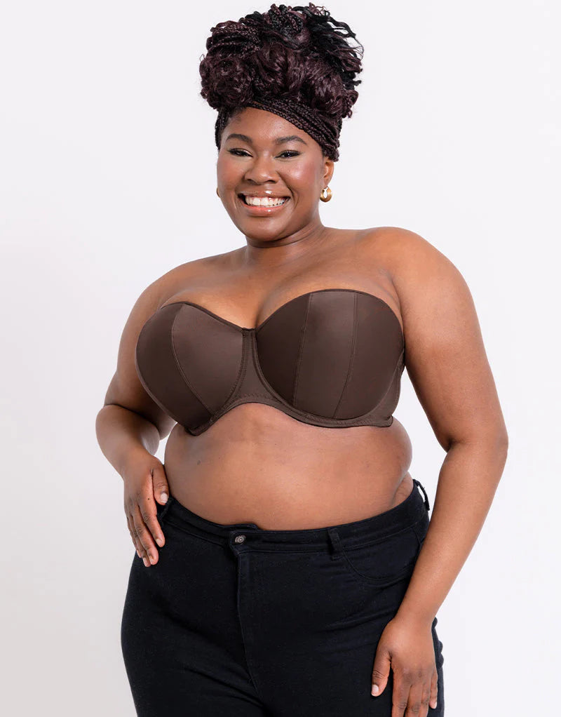 Curvy Kate Luxe Strapless Bra Cocoa