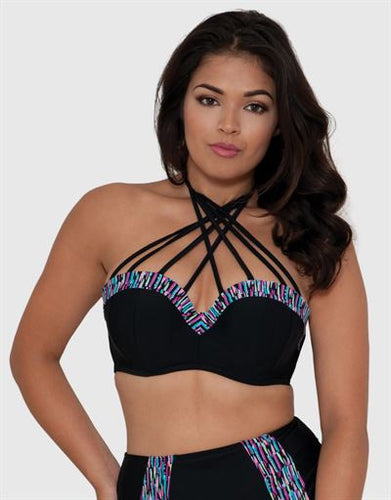 Curvy Kate Galaxy Bandeau Bikini Multi Print