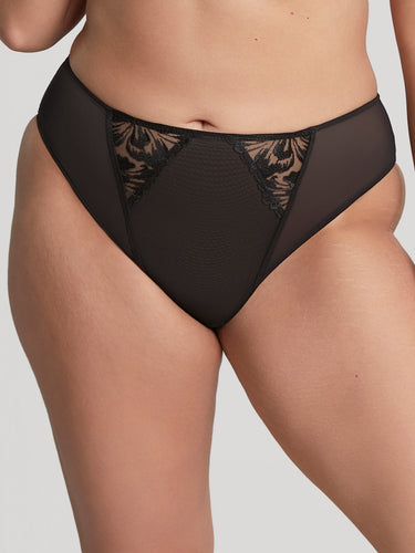 Panache Jaida High Leg Midi Brief Noir