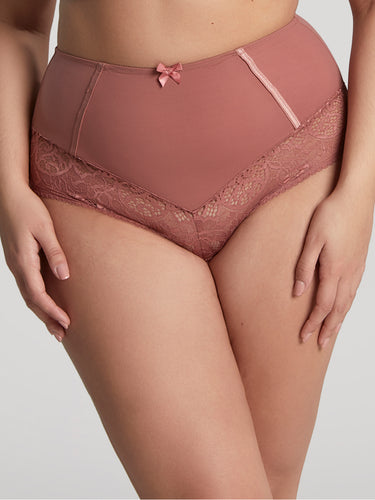 Panache Estel High Waist Brief Rose Gold