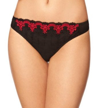 Curvy Kate Romance Thong Black/Cherry