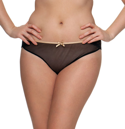 Curvy Kate Ellace Brazilian Brief Black Champagne