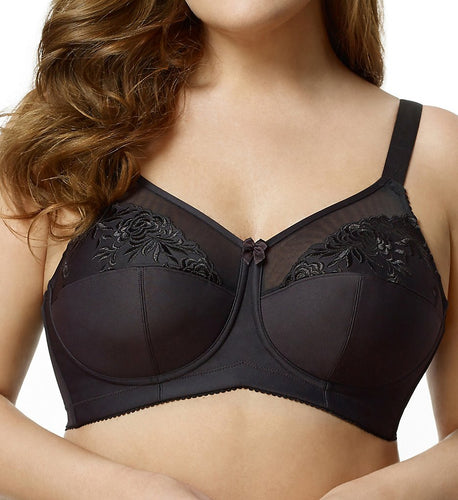 Elila Embroidered Microfiber Underwire Black