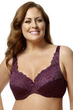 Elila Stretch Lace Underwire Plum