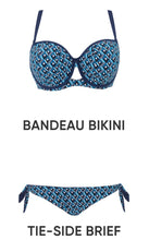 Curvy Kate Wanderlust Bandeau Bikini Top Blue Mix