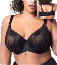 Elila Tulip Embroidered Underwire Black