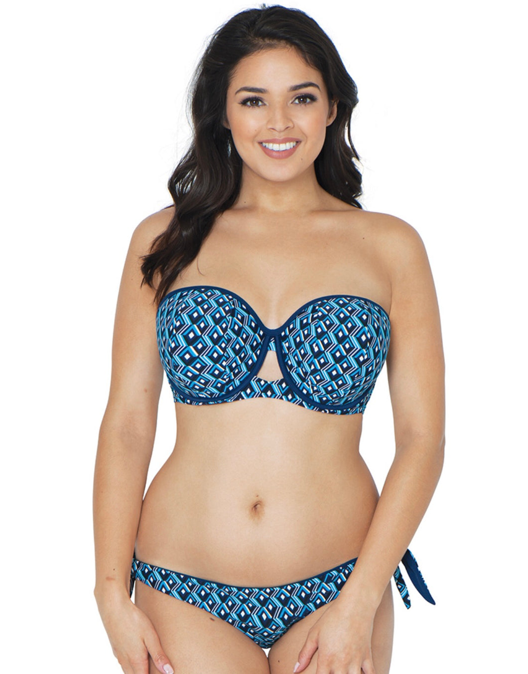 Curvy Kate Wanderlust Bandeau Bikini Top Blue Mix – Uplifting, LLC