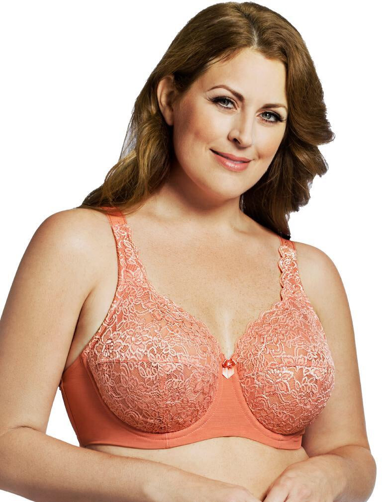 Elila Stretch Lace Full Coverage Underwire Coral – Uplifting, LLC