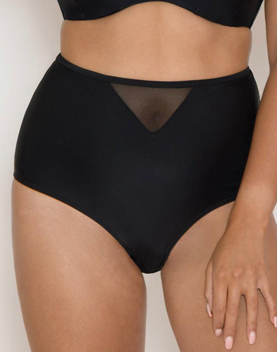 Curvy Kate Sheer Class High Waist Bikini Brief Black