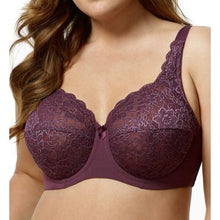 Elila Stretch Lace Full Coverage Underwire Plum